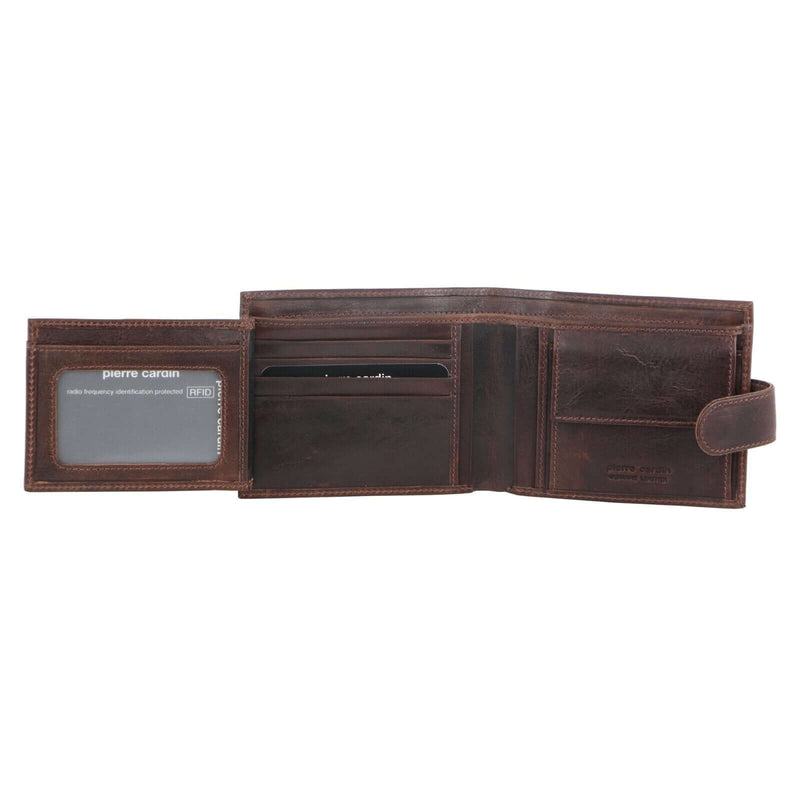 Load image into Gallery viewer, Pierre Cardin RFID Mens Wallet Bi-Fold Genuine Italian Leather w GIFT BOX - Brown-4