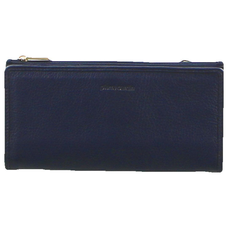 Load image into Gallery viewer, Pierre Cardin Ladies Womens Genuine Leather RFID Purse Wallet - Navy-2