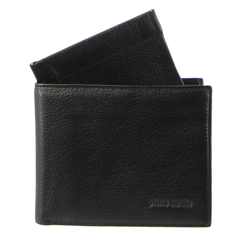 Load image into Gallery viewer, Pierre Cardin Mens Genuine Italian Leather Wallet Removable Coin Purse - Black-1