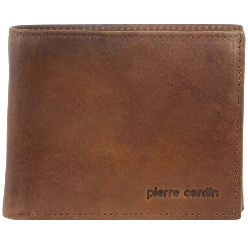 Load image into Gallery viewer, Pierre Cardin Mens Wallet RFID Blocking Genuine Italian Leather - Cognac-1