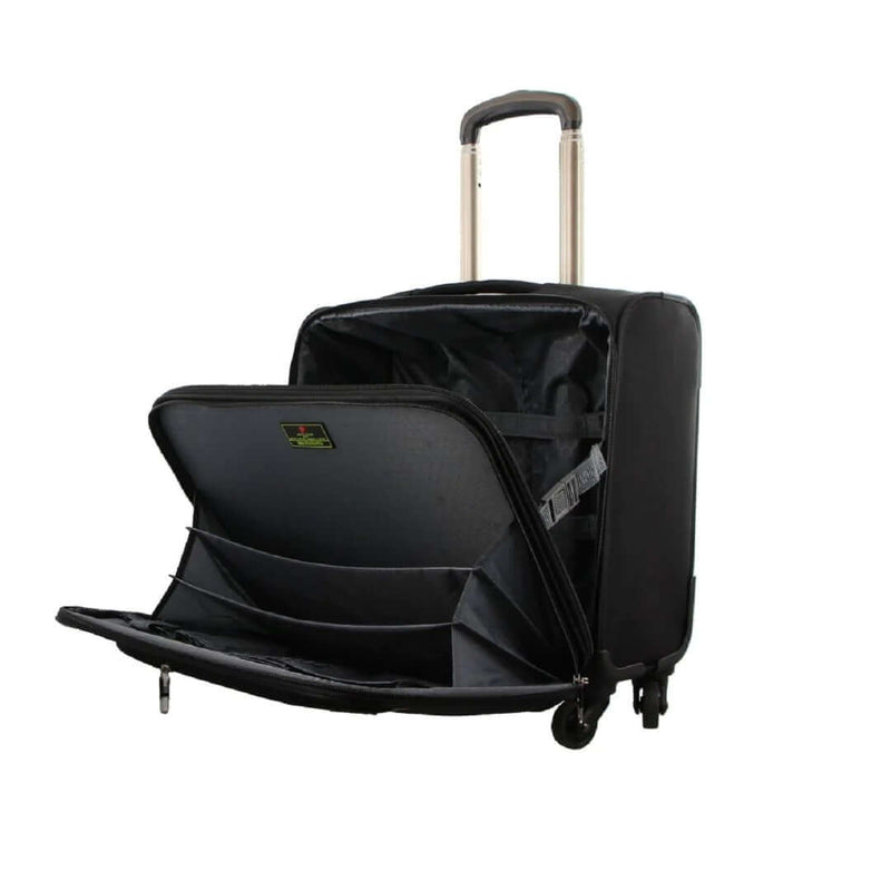 Load image into Gallery viewer, Pierre Cardin 4-Wheel Mobile Office/Cabin Case Travel Luggage Suitcase - Black-2