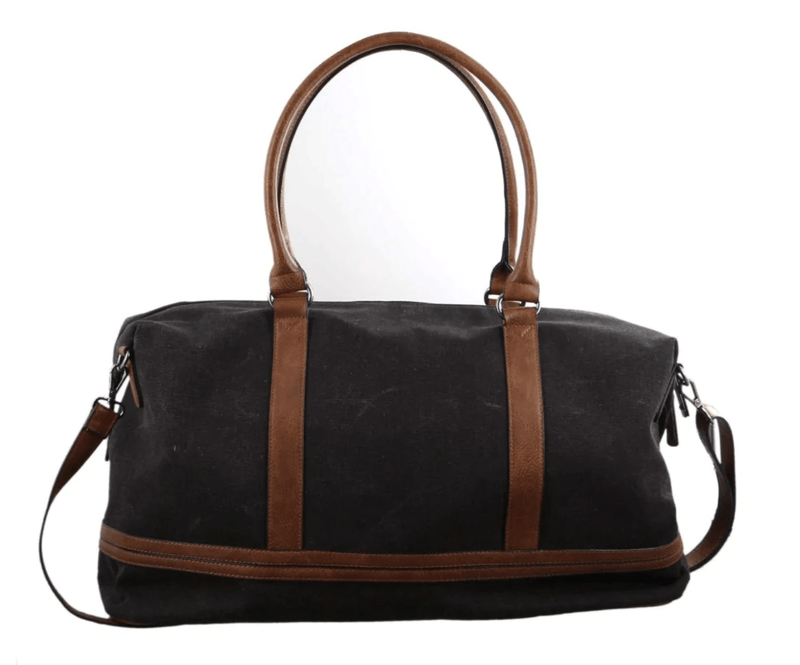 Load image into Gallery viewer, Pierre Cardin Canvas Overnight Bag Business Travel Luggage Weekend Duffle Unisex - Black-4
