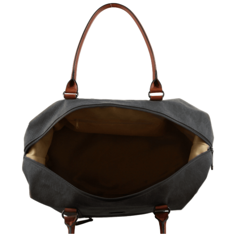 Load image into Gallery viewer, Pierre Cardin Canvas Overnight Bag Business Travel Luggage Weekend Duffle Unisex - Black-2