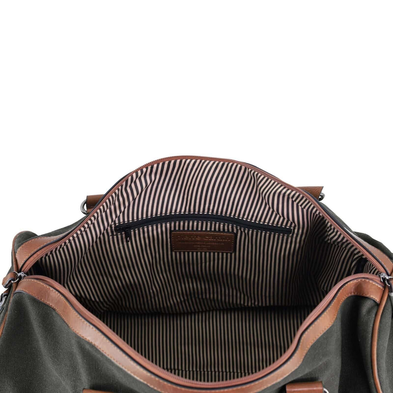Load image into Gallery viewer, Pierre Cardin Canvas Mens Travel Bag Duffle Weekend Overnight Business Luggage - Black-3