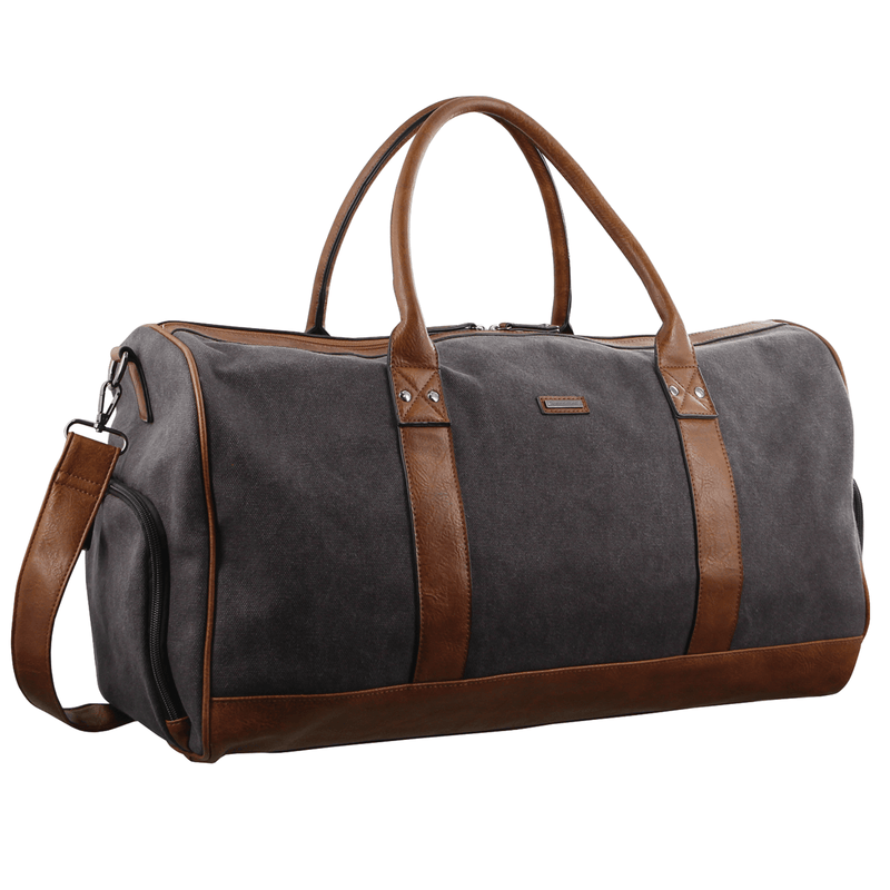 Load image into Gallery viewer, Pierre Cardin Canvas Mens Travel Bag Duffle Weekend Overnight Business Luggage - Black-0