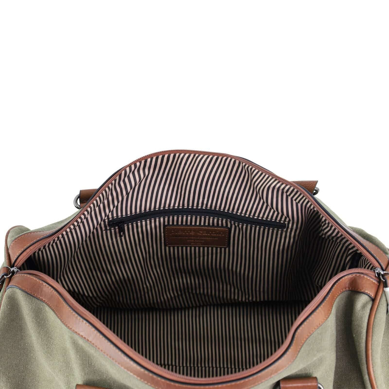 Load image into Gallery viewer, Pierre Cardin Canvas Mens Travel Bag Duffle Weekend Overnight Business Luggage - Brown-3