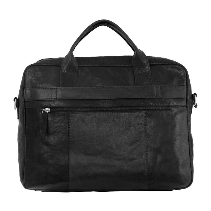 Load image into Gallery viewer, Pierre Cardin Messenger Bag Leather 15" Laptop Computer Business Crossbody Briefcase- Black-1
