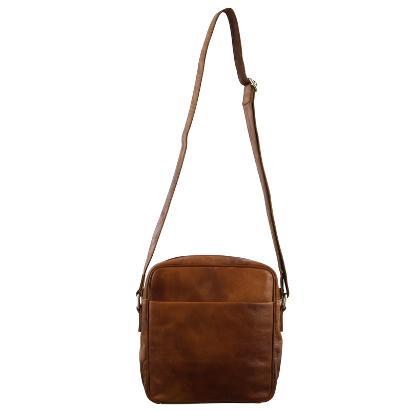 Load image into Gallery viewer, Pierre Cardin Mens Rustic Leather Shoulder Bag for Tablet iPad Pouch Case Sling-3