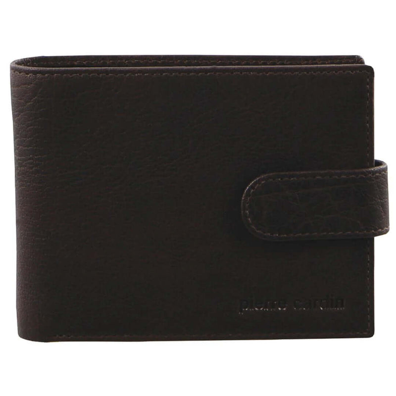 Load image into Gallery viewer, Pierre Cardin Mens Leather Wallet Flap Credit Card Slots RFID Protected - Brown-2