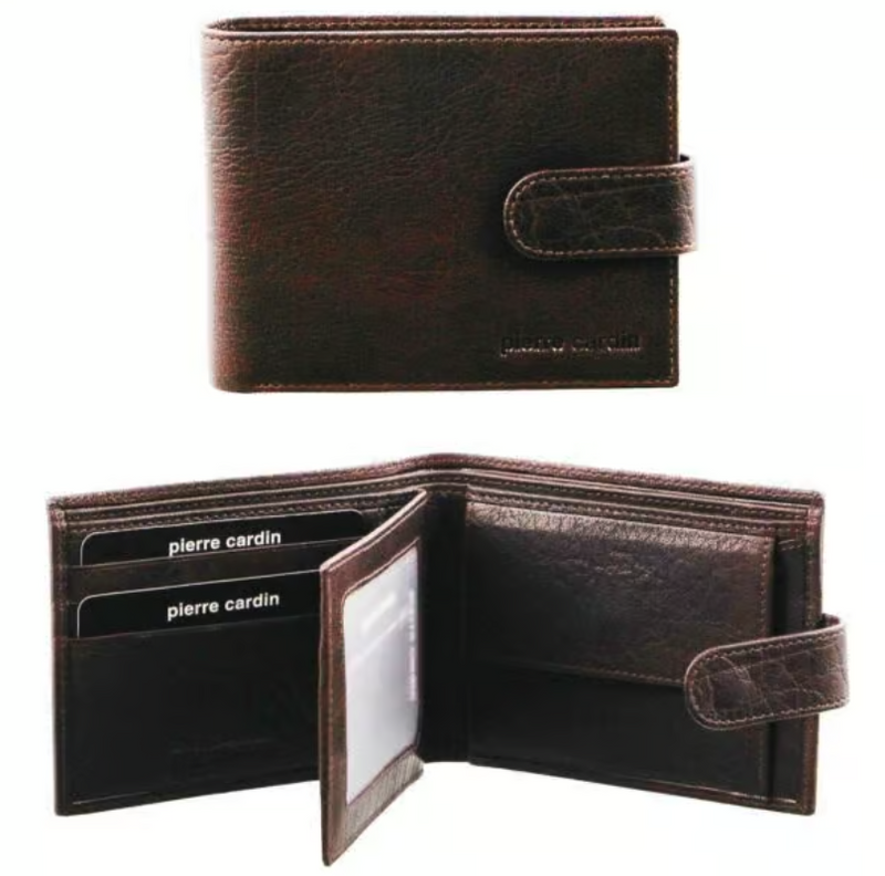 Load image into Gallery viewer, Pierre Cardin Mens Leather Wallet Flap Credit Card Slots RFID - Chestnut-2