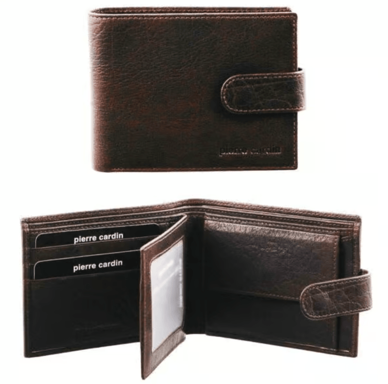 Load image into Gallery viewer, Pierre Cardin Mens Leather Wallet Flap Credit Card Slots RFID - Chestnut-2