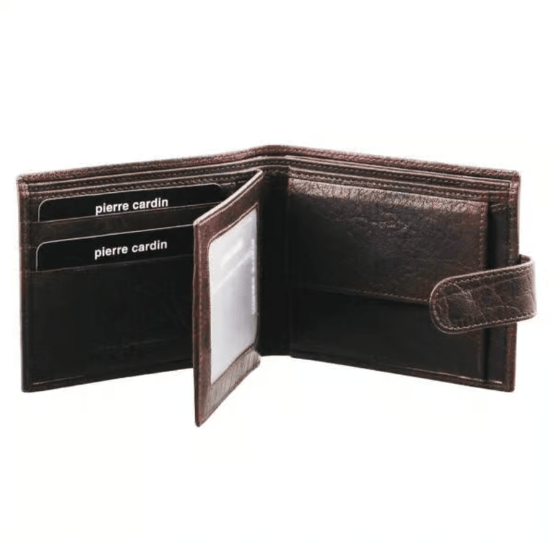 Load image into Gallery viewer, Pierre Cardin Mens Leather Wallet Flap Credit Card Slots RFID - Chestnut-3