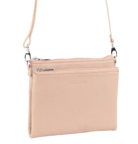 Load image into Gallery viewer, Pierre Cardin Ladies Cross Body Bag Leather Clutch Shoulder Sling Womens - Blush-2