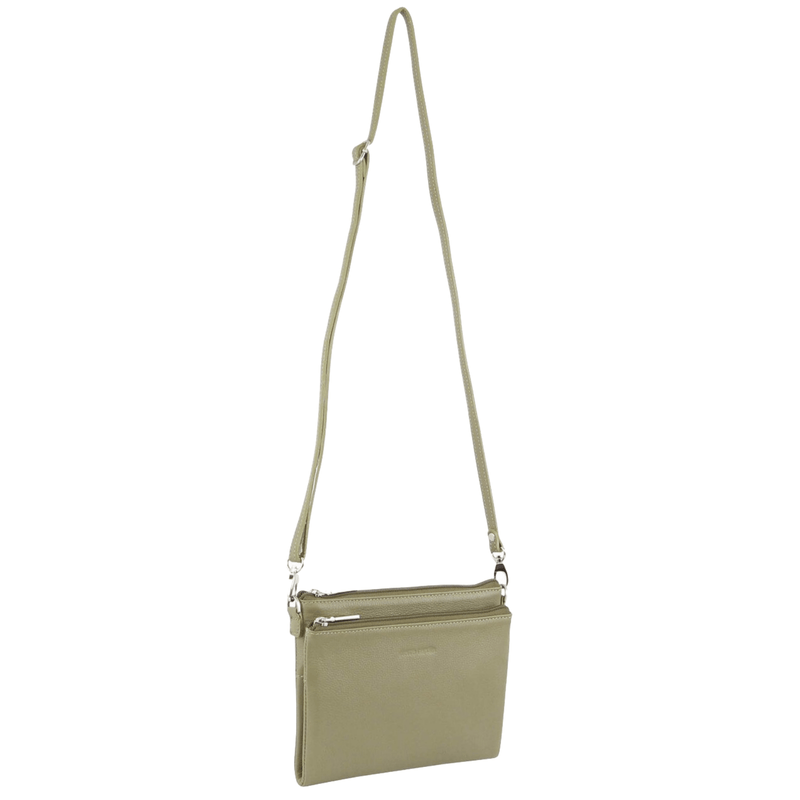 Load image into Gallery viewer, Pierre Cardin Ladies Cross Body Bag Leather Clutch Shoulder Sling Womens - Sage-3