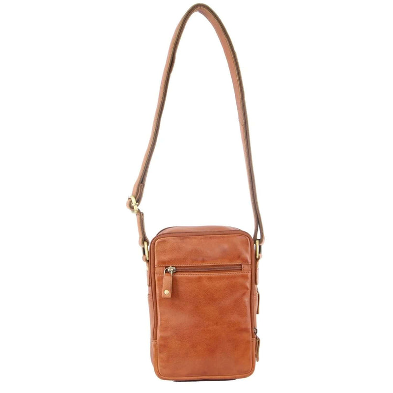 Load image into Gallery viewer, Pierre Cardin Cross Body Bag Unisex Sling Shoulder Messenger Travel - Cognac-4
