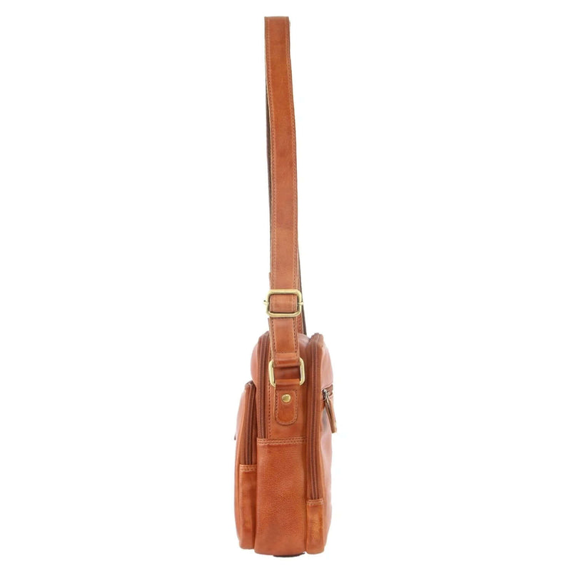 Load image into Gallery viewer, Pierre Cardin Cross Body Bag Unisex Sling Shoulder Messenger Travel - Cognac-3