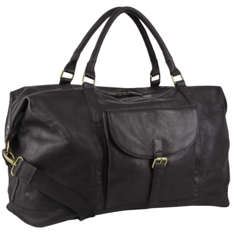 Load image into Gallery viewer, Pierre Cardin Mens Leather Business Overnight Bag Luggage Duffle Weekend Travel - Black-1
