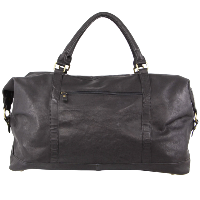 Load image into Gallery viewer, Pierre Cardin Mens Leather Business Overnight Bag Luggage Duffle Weekend Travel - Black-2