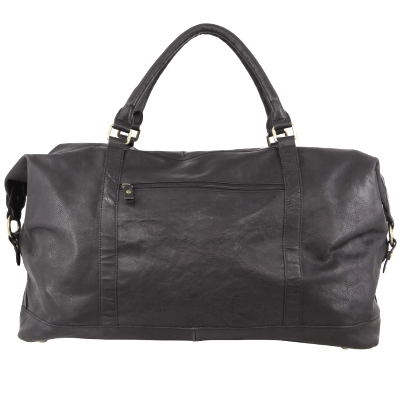 Load image into Gallery viewer, Pierre Cardin Mens Leather Business Overnight Bag Luggage Duffle Weekend Travel - Black-2