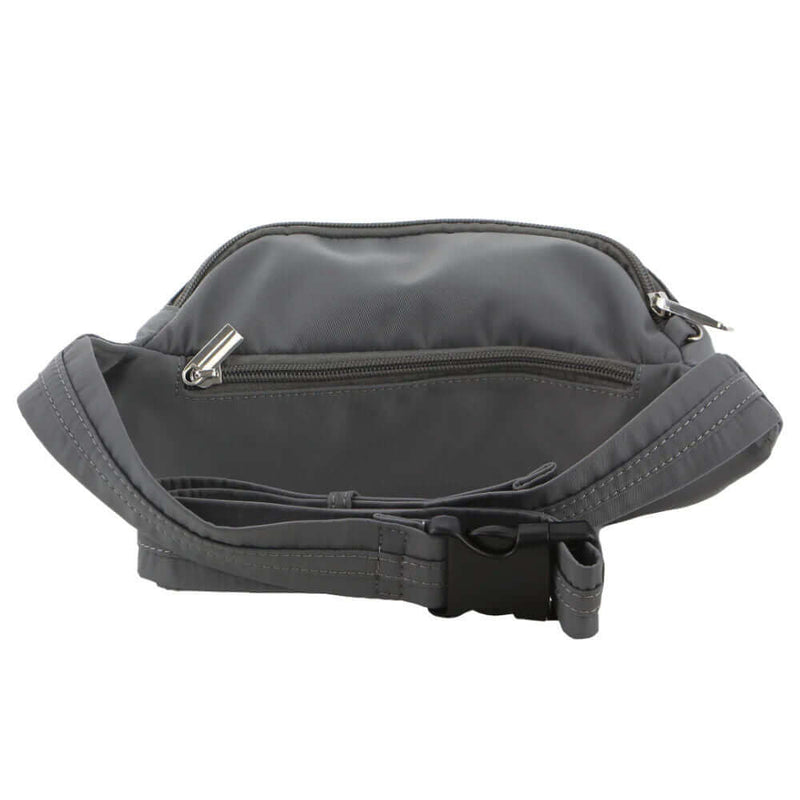 Load image into Gallery viewer, Pierre Cardin Anti-Theft Waist Bum Bag Belt Pouch Travel Hiking Zip Wallet - Grey-4