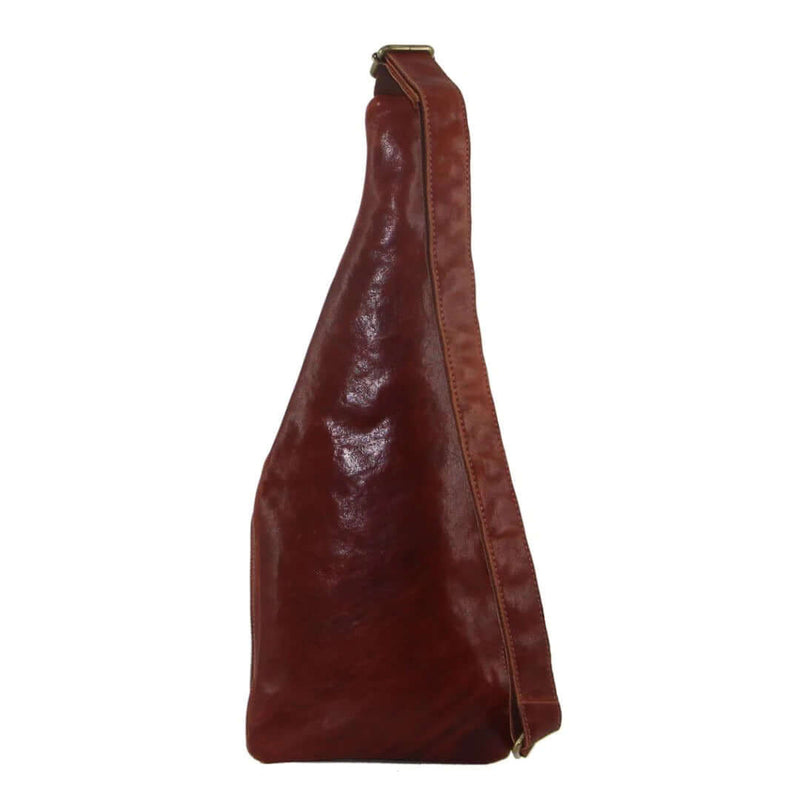 Load image into Gallery viewer, Pierre Cardin Mens Sling Bag Rustic Leather Crossbody Chest Backpack - Chestnut-4