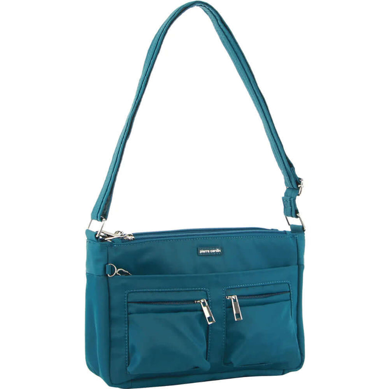 Load image into Gallery viewer, Pierre Cardin Anti-Theft Cross Body Bag RFID Blocking Slash Proof - Turquoise-1