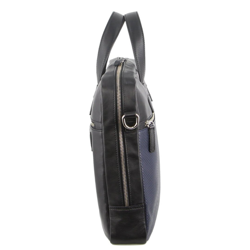 Load image into Gallery viewer, Pierre Cardin Mens Pebbled Leather 15" Laptop Computer Bag Travel Overnight - Black-3