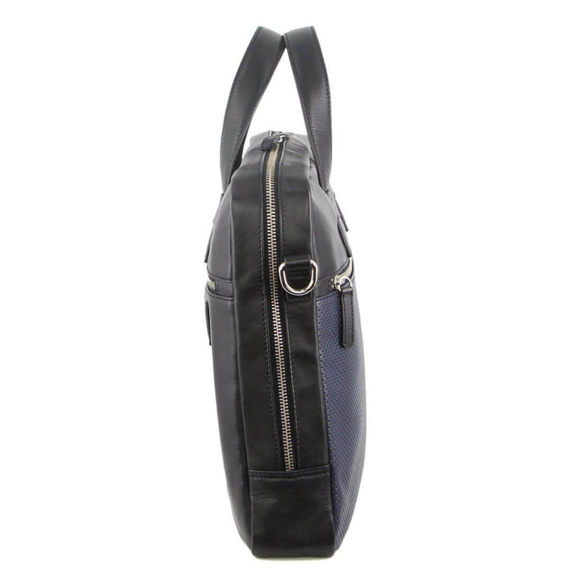Load image into Gallery viewer, Pierre Cardin Mens Pebbled Leather 15" Laptop Computer Bag Travel Overnight - Black-3