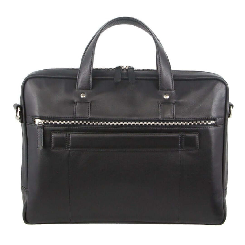 Load image into Gallery viewer, Pierre Cardin Mens Pebbled Leather 15" Laptop Computer Bag Travel Overnight - Black-4