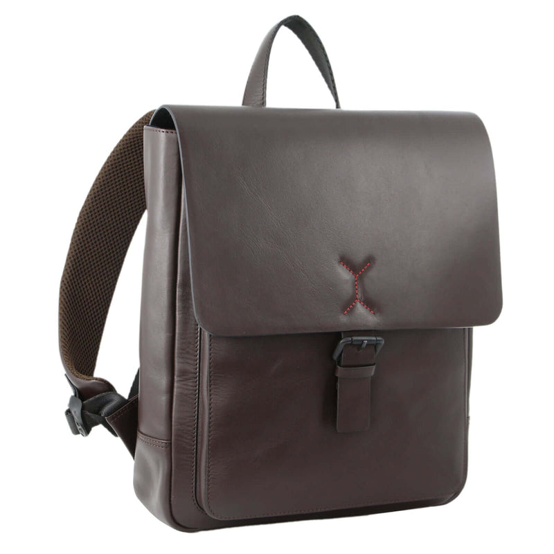 Load image into Gallery viewer, Pierre Cardin Premium Leather Backpack Travel Bag Satchel - Brown-1