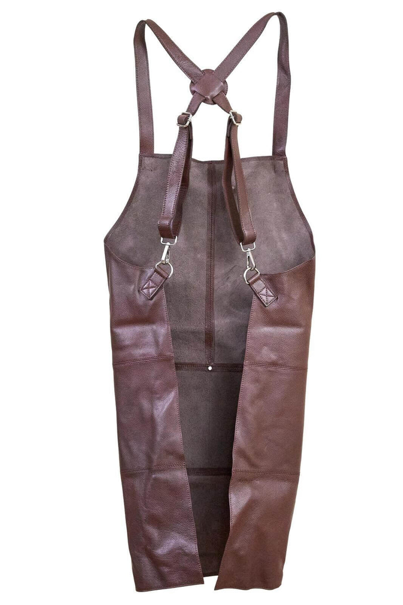 Load image into Gallery viewer, 2x Pierre Cardin Professional Leather Apron Butcher Woodwork Barber Chef - Brown-4