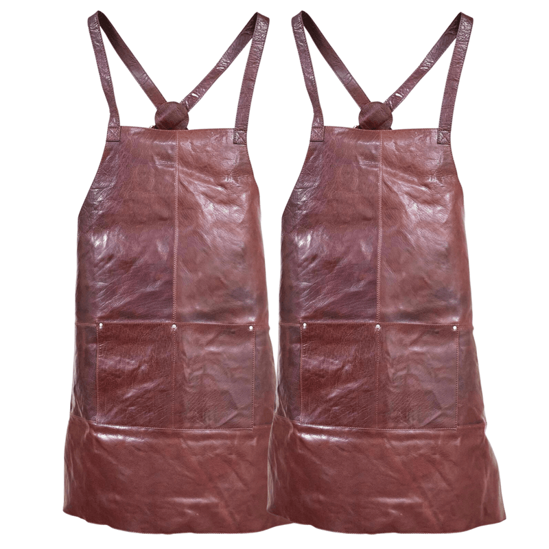 Load image into Gallery viewer, 2x Pierre Cardin Professional Leather Apron Butcher Woodwork Barber - Chestnut-0