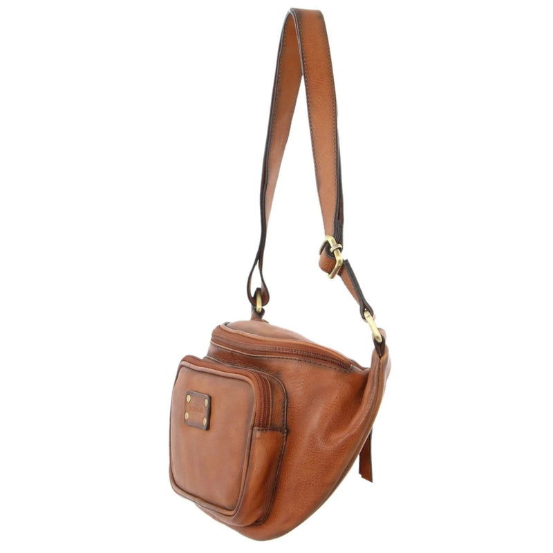 Load image into Gallery viewer, Pierre Cardin Women Sling Bum Bag Leather Crossbody Shoulder Travel Chest - Cognac-3
