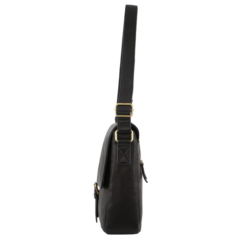 Load image into Gallery viewer, Pierre Cardin Leather Business Bag in Black with Laptop/Computer Sleeve-3
