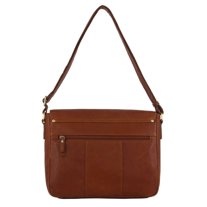 Load image into Gallery viewer, Pierre Cardin Leather Business Bag in Dark Tan with Laptop/Computer Sleeve-3
