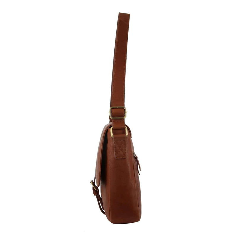 Load image into Gallery viewer, Pierre Cardin Leather Business Bag in Dark Tan with Laptop/Computer Sleeve-2
