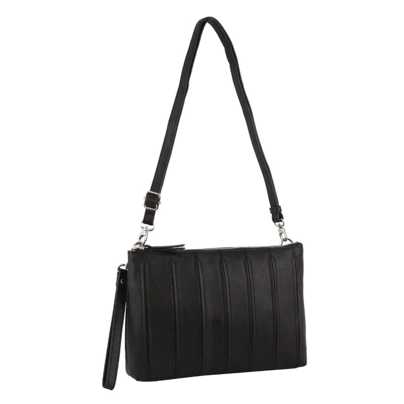 Load image into Gallery viewer, Pierre Cardin Womens Crossbody/Clutch Leather Bag in Black-0