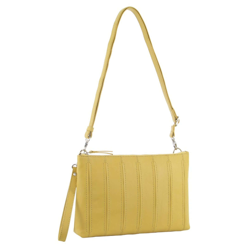 Load image into Gallery viewer, Pierre Cardin Womens Crossbody/Clutch Leather Bag in Yellow-0