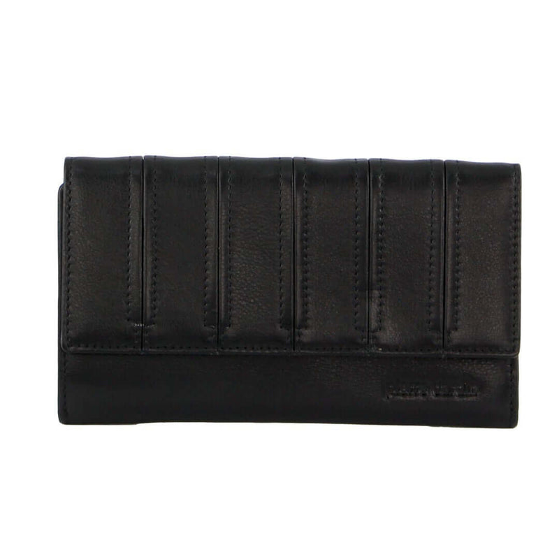 Load image into Gallery viewer, Pierre Cardin Womens Leather Tri-Fold Wallet RFID in Black-2
