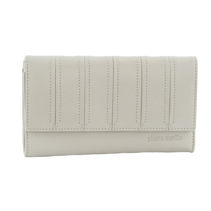 Load image into Gallery viewer, Pierre Cardin Womens Leather Tri-Fold Wallet RFID in Bone-2