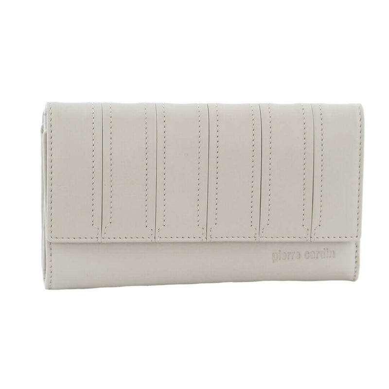 Load image into Gallery viewer, Pierre Cardin Womens Leather Tri-Fold Wallet RFID in Bone-2