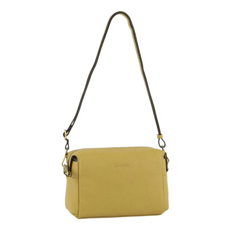 Load image into Gallery viewer, Pierre Cardin Ladies Leather Crossbody Bag Yellow Detachable Strap - Yellow-1
