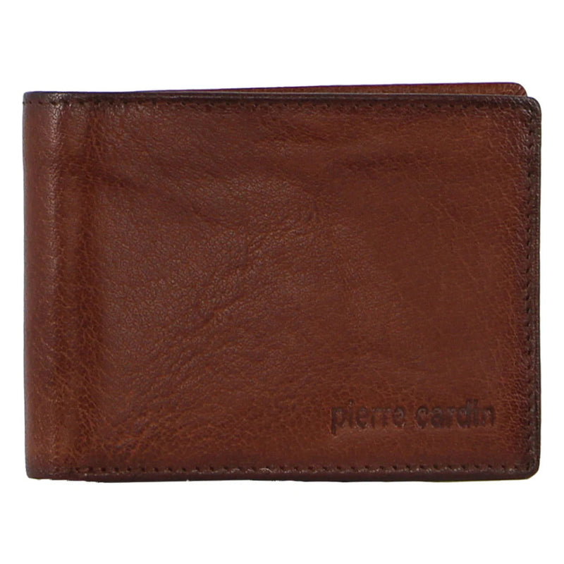 Load image into Gallery viewer, Pierre Cardin Mens Leather Wallet Bi-Fold RFID Credit Card Slots Flap - Tan-2