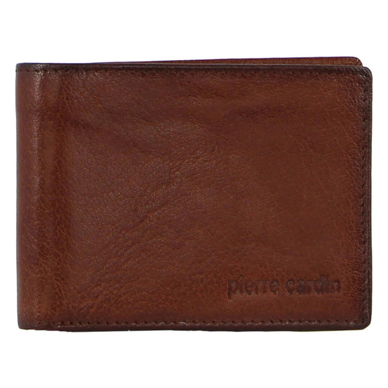 Load image into Gallery viewer, Pierre Cardin Mens Leather Wallet Bi-Fold RFID Credit Card Slots Flap - Tan-2