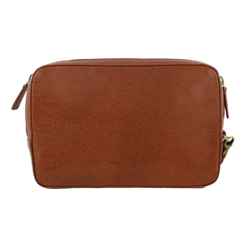 Load image into Gallery viewer, Pierre Cardin Mens Leather Toiletry Bag Travel Organizer Wash Case - Tan-2