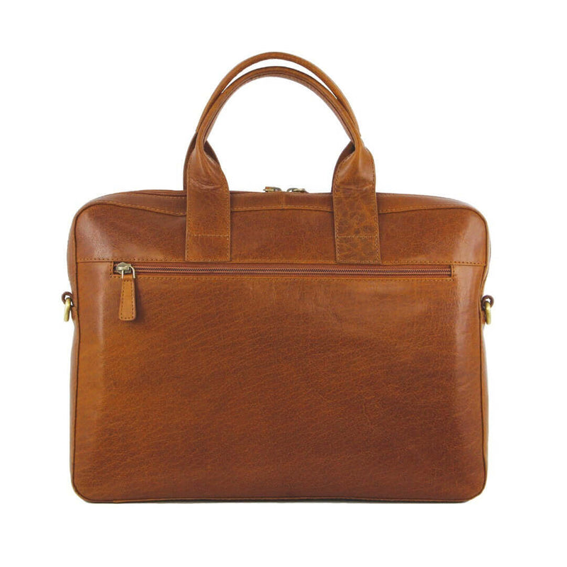 Load image into Gallery viewer, Pierre Cardin Mens Italian Leather 15" Laptop Computer Bag Travel - Tan-2