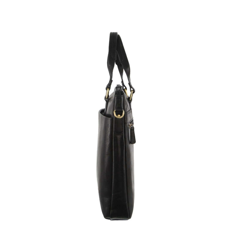Load image into Gallery viewer, Pierre Cardin Leather 15" Laptop Briefcase Business Bag - Black-4