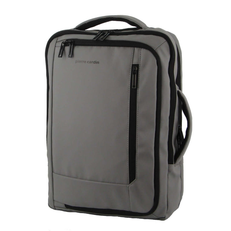 Load image into Gallery viewer, Pierre Cardin Backpack 15" Laptop Bag Briefcase Built-in USB Port Travel - Grey-0