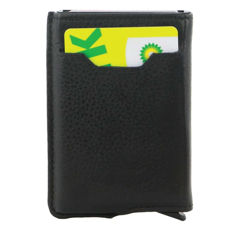Load image into Gallery viewer, Pierre Cardin Leather Smart Slide Card Holder Tab Wallet RFID - Black-3