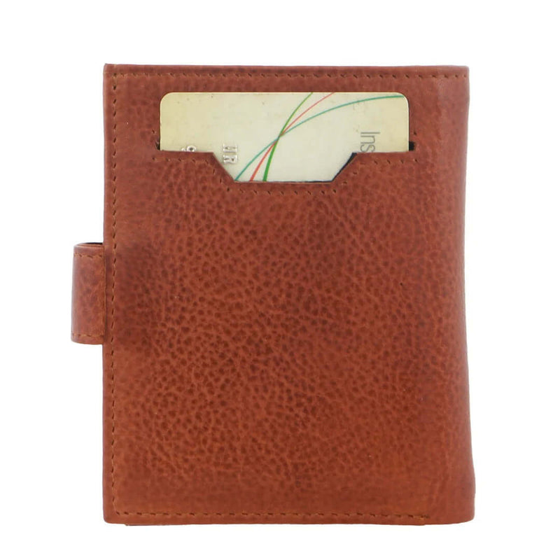 Load image into Gallery viewer, Pierre Cardin Leather Smart Slide Card Holder Tab Wallet RFID - Tan-2